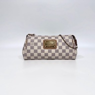 LV白色棋盤格Damier鏈帶肩背包 N55214