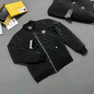 Philipp Plein men's floatJacket with bare stripes and embroidered iron logo on chest basic street bo