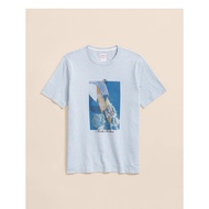 Brooks Brothers/Booker Brothers Men Summer New Style Cotton Sailing Print Casual Short-Sleeved T-Shi