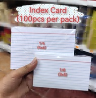 100pcs per pack 1/8 & 1/4 INDEX CARD (3x5) & (4x6) for School and Office Paper
