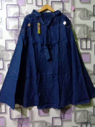 Rok Jeans Wash klok lebar kancing dua