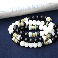 高拋白玉菩提子 黑耀石 客製化串珠配件飾品穿搭時尚手鍊手環青春