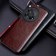 Luxury leather Case for Oneplus 12 Business solid color Soft TUP&Hard PC Phone Phone Cover for Onepl