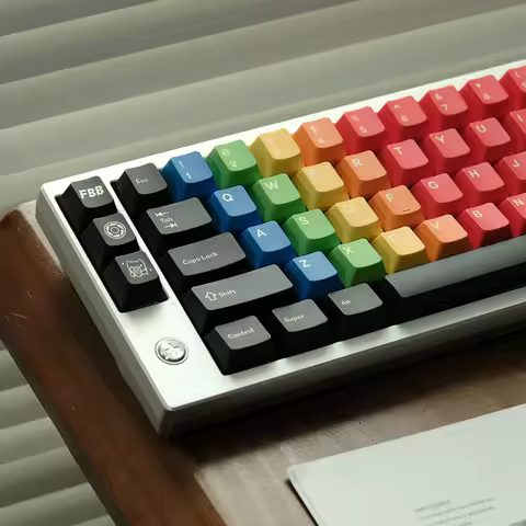 FBB Keycaps Click PBT Keycap Set, Dye Sublimation is suitable for 60%, 75%, 80%, 96%, 100% and other