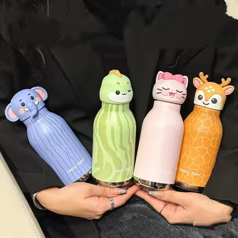 3D Animal Head Thermos 480ml