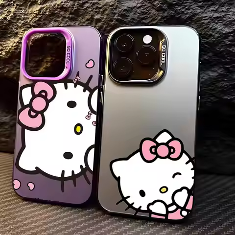Cute H-Hello Kitty Phone Case IPhone 16 15 14 13 12 11 Pro Max X XR XSMAX 8 7 Plus Candy Matte Shock
