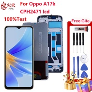 LCD Display For Oppo A17k CPH2471 Touch Screen Digitizer Assembly With Frame Replacement Parts