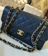 Chanel cf 20 Classic Flap 20 Cavier black ghw Bag 香奈兒 大mini 荔枝皮 魚子醬 黑金 袋 包