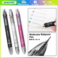 6 in 1 Multicolor Pen Ballpoint Pen Set Retractable 6 Colors Mechanical Pencil in One Pen Stationery