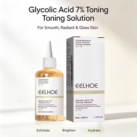 Glycolic Acid 7% Exfoliating Toner Brightening Smoothing Daily Toner Even-Looking Skin Tone Daily Sk