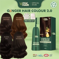 【HALAL HAIR COLOUR】400ml Tutup Uban Ginger Hair Dye Telus Air Organic Color Wash Shampoo Sah Solat C