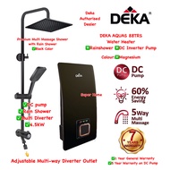 Deka Water Heater AQUAS 88TRS with Rain Shower Turbo DC Inverter Booster Pump - Aquas Series (Black 