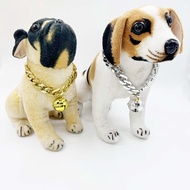 【Pet Supplies】Pet Dog Collar Cuban Chain Dog Chain Dog Collar Lock Dog Chain French Bulldog Pitbull 