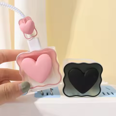 Sleeve Charger Cable Protector Cover 3D Gradient Color Soft Silicone Charger Case for Iphone 18w 20w