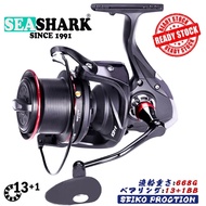 READY STOCK 2022 New 8000~10000Fishing Reels 13+1BB shimano Metal Spool 30Kg Drag Power Mesin Pancing Big Trolling Fishing Reels Spinning Reel HIGH SPEED LURE FISHING CASTING REEL MESIN PANCING Abu Garcia, Seahawk, Deukio, Shimano,Daiwa