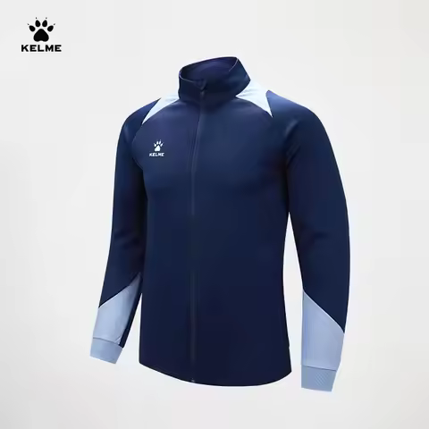 KELME Men's Running Jacket Football Sport Training Coat Windproof Fitness Jogging Sportwear Warm Lam