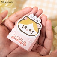[moon] 2023 New Mr. Paper Cute Cat Desk Calendar Cartoon Mini Portable Calendar Record Book Kawaii Desk Accessories Supplies 6 Style (m)