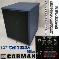 SUBWOOFER AKTIF 12 INCH CRIMSON CARMAN CM-1222A/cm1222A/CM 1222 A ORI BIRU dan hitam