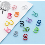 [Angel Bella DIY Handmade] WJ273 [One Set 10 Pcs] 12 Colors Color Paint 0.8cm Open Ring Single C Sma