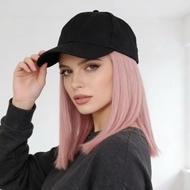 REHANA HAIR Wig Hat Wig Short HAIR Hat Wig HAIR Hat Punk Color Top Black Baseball Cap Wig Hat Wig Ha