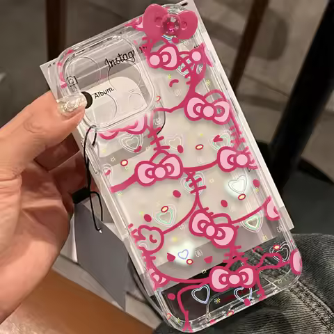 3D Bow Y2k Cute Hellokitty with Bracelet New Phone Case for Vivo V40 V30e V29e V27 V25 V23 Y28 Y17s 