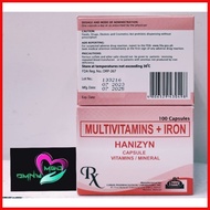 ¤ HANIZYN Multivitamins+Iron  100 Capsules
