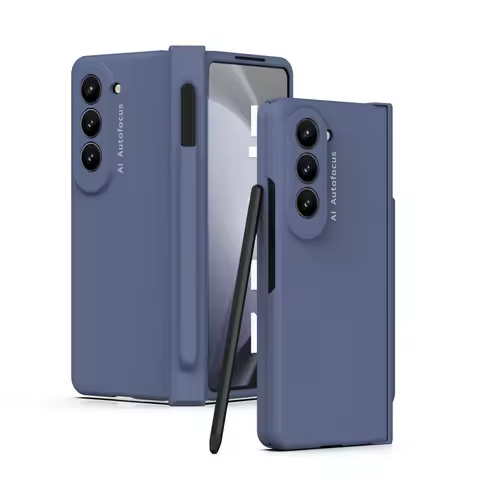 Phone Case For Samsung Galaxy Z Fold 5 5G For Fold5 Slim S Pen Slot Holder Hinge Plastic Cover With 
