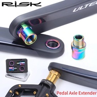 RISK Bicycle Pedal Extension Axis Extender Spacers Washer MTB Converter Mountain Road Bike Adapter T