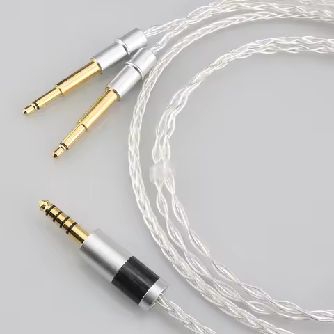 OCC Silver Plated HiFi Cable with 4.4MM Balanced Male for MEZE99 Classics 99neo NEO NOIR Headphone f