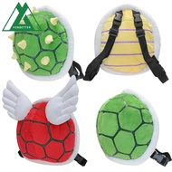 FORBETTER Turtle School Bag, Super Koopa Green Bowser Plush Backpack, Boys Gift Plush Toys Cartoon A