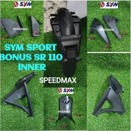 SYM SPORT BONUS SR 110 INNER COVER COMPLETE SETS COVER BLACK MATT ORIGINAL VBA