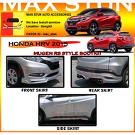 HONDA HRV 2015-2018 MUGEN RS FULL SET BODYKIT MG-RS BUMPER SKIRT LIP CAR BODY KIT FRONT SKIRT SIDE S