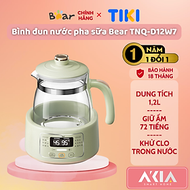Bình đun và hâm nước pha sữa Bear TNQ-D12W7 - Dung tích 1.2L, Giữ ấm 72 giờ - Hàng chính hãng, Bản Q