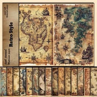 Cross-Border  Wholesale European Vintage Maps 15 Sheets Material Paper Old Style Great Navigation Ma