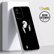 Case Realme Narzo 50i - Casing Realme Narzo 50i - Eksotik - Silikon Black Cool - Cassing Hp - Akseso