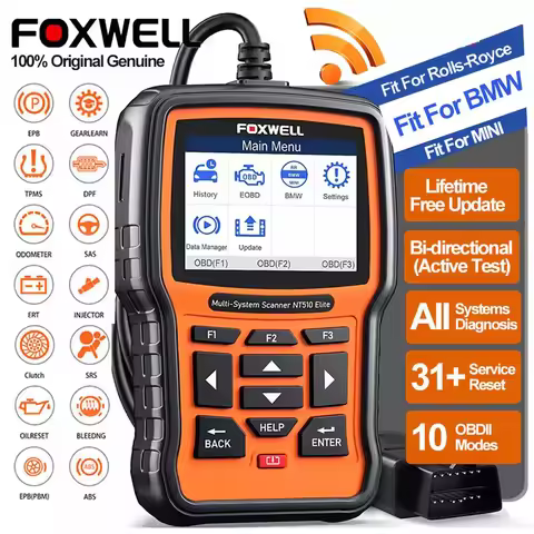 Foxwell One Brand OBD2 Scanner for BMW Full System Car Code Reader Diagnostic Tool Bidirectional Act
