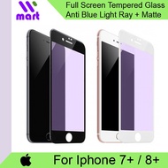 iP 8 Plus Tempered Glass BlueRay Matte Screen Protector iP 7+ Anti Blue Light Ray Matte