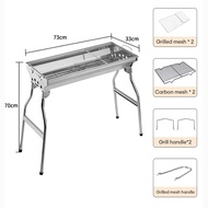 BBQ grill BBQ grill with stand Stainless steel portable BBQ grill BBQ grill Outdoor grill Simple BBQ