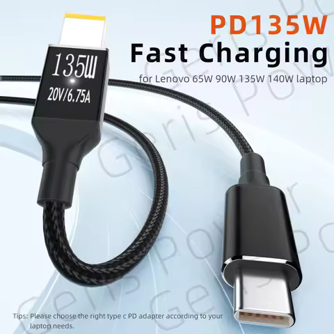 90W 135W USB Type C PD Fast Charging Cable Laptop Adapter Converter for Lenovo ThinkPad T440p T530 T