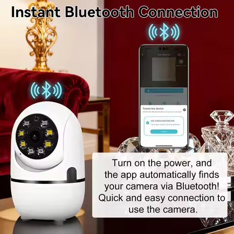 2.4G 8MP Camera Wifi Full Color Night Vision IP Indoor Security Protection Monitor 5.0X Zoom Home Wi