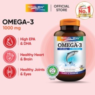 Holistic Way Premium Fish Oil Omega-3 1000mg - Halal (60 Softgels)