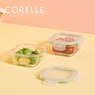 CORELLE BREEZE Square Glass Food Storage Container 2p (320ml) BPA Free