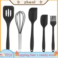 Zhenl 5Pcs Silicone Scraper Cooking Non-stick Eggs Beater Baking Cake Cream