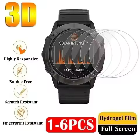 Protective Hydrogel Film on Garmin Fenix 7X 7S 7 6X 6S 6 Pro Fenix 5X 5S 5 Plus Screen Protector Foi