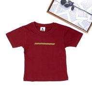 MERAH Bronkis Junior Boys' Red T-shirt Distro five guys Motif Age 1-6 months and 1-6 years Material 