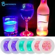 Colorful LED Wine Liquor Bottle Coaster Sticker/ Luminous Drinking Glass Cup Mat/ Atmosphere Light Cup Sticker Party Decor