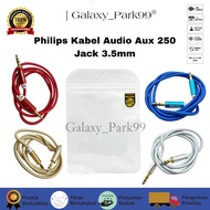 Philips Audio Cable Aux 250 Jack 3.5mm to Jack 3.5mm KN-95 Mask Sound Length 100cm Hi-Fi Stereo Orig