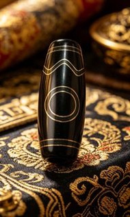 孤品 手磨 藏傳極品鎏🎉⛩️息增懷朱砂風化老天珠,材質，瑪瑙玉髓，尺寸39×14.5左右象雄天珠⚡息增懷珠 息增懷珠大法，增福、懷仁、誅魔。結緣開光加持🙏🙏🙏