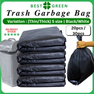 [Black/White] Trash Bag | Thin / Thick Rubbish Bag | Rubbish Bag | Disposable Bag | Garbage Bag