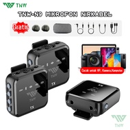 TNW N8/N9 Wireless Microphone Wireless Dua mikrofon Clip on  Mic untuk HP Camera Zoom Mic Youtube Vl